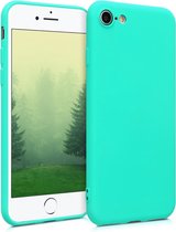 kwmobile telefoonhoesje voor Apple iPhone SE (2022) / SE (2020) / 8 / 7 - Hoesje voor smartphone - Back cover in neon turquoise