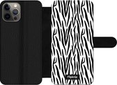 Wallet case - geschikt voor iPhone 12 Pro Max - Zebraprint