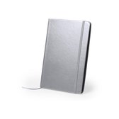 4x stuks luxe pocket schriften/notitieblok/opschrijfboekje 21 x 15 cm in de kleur zilver met harde kaft en 80 blanco pagina's