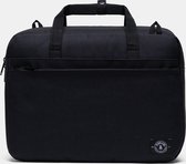 Parkland | Script Plus - Black | 100% gerecycleerde PET -15,6" fleece gevoerde laptophoes, afneembare schouderriem en bevestiging voor op reisbagage