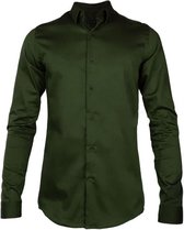 Rox - Heren overhemd Danny - Donkergroen - Slanke pasvorm - Maat S