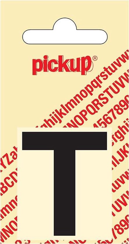Pickup plakletter Helvetica 40 mm - zwart T
