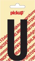 Pickup plakletter Nobel 90 mm zwart U - 31002090U