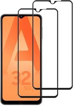 Samsung A32 5G Full Cover 2 Pack Screenprotector / tempered glazen Zwart