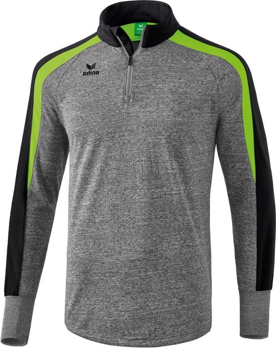 Erima Liga 2.0 Sweat-Shirt Gris Chiné/Noir/Green Gecko FR