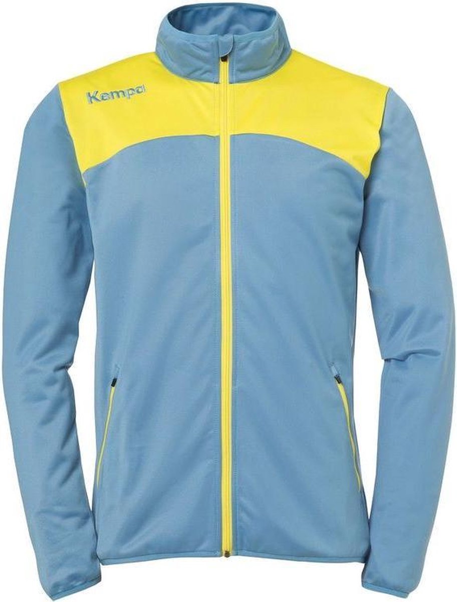 Kempa Emotion 2.0 Polyesterjack Dove Blauw-Limoen Geel Maat M