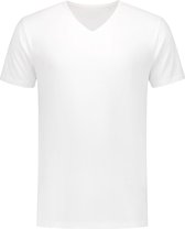 L&S T-shirt V-neck fine cotton elasthan