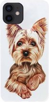 ADEL Siliconen Back Cover Softcase Hoesje Geschikt voor iPhone 12 Mini - Yorkshire Terrier Hond