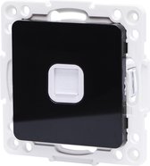 Telefoon Stopcontact - Wandcontactdoos - Igan Jura - Inbouw - Vierkant - Kunststof - 1-voudig RJ11 - Zwart