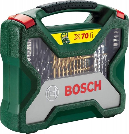 Bosch X-Line borenset - 70-delig - Titanium Plus Serie - Voor hout, metaal en steen - Bosch