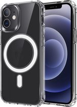 Mobigear Doorzichtig Hoesje geschikt voor Apple iPhone 12 Pro MagSafe Telefoonhoesje Hardcase | Mobigear Crystal Backcover | Geschikt voor MagSafe | Geschikt voor Draadloos Opladen met Magnetische Ring | MagSafe Case - Transparant