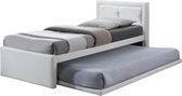 Poldimar - Bed met onderschuifbed Rodan - 90x200 - Wit