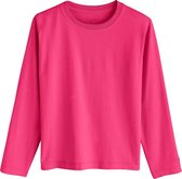Coolibar - UV-shirt voor kinderen - Magenta(paars-rood) - maat L (134-146cm)