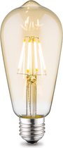Home Sweet Home - Edison Vintage E27 LED filament lichtbron Drop - Amber - 6.4/6.4/14cm - ST64 Deco - Retro LED lamp - Dimbaar - 6W 660lm 2700K - warm wit licht - geschikt voor E27 fitting