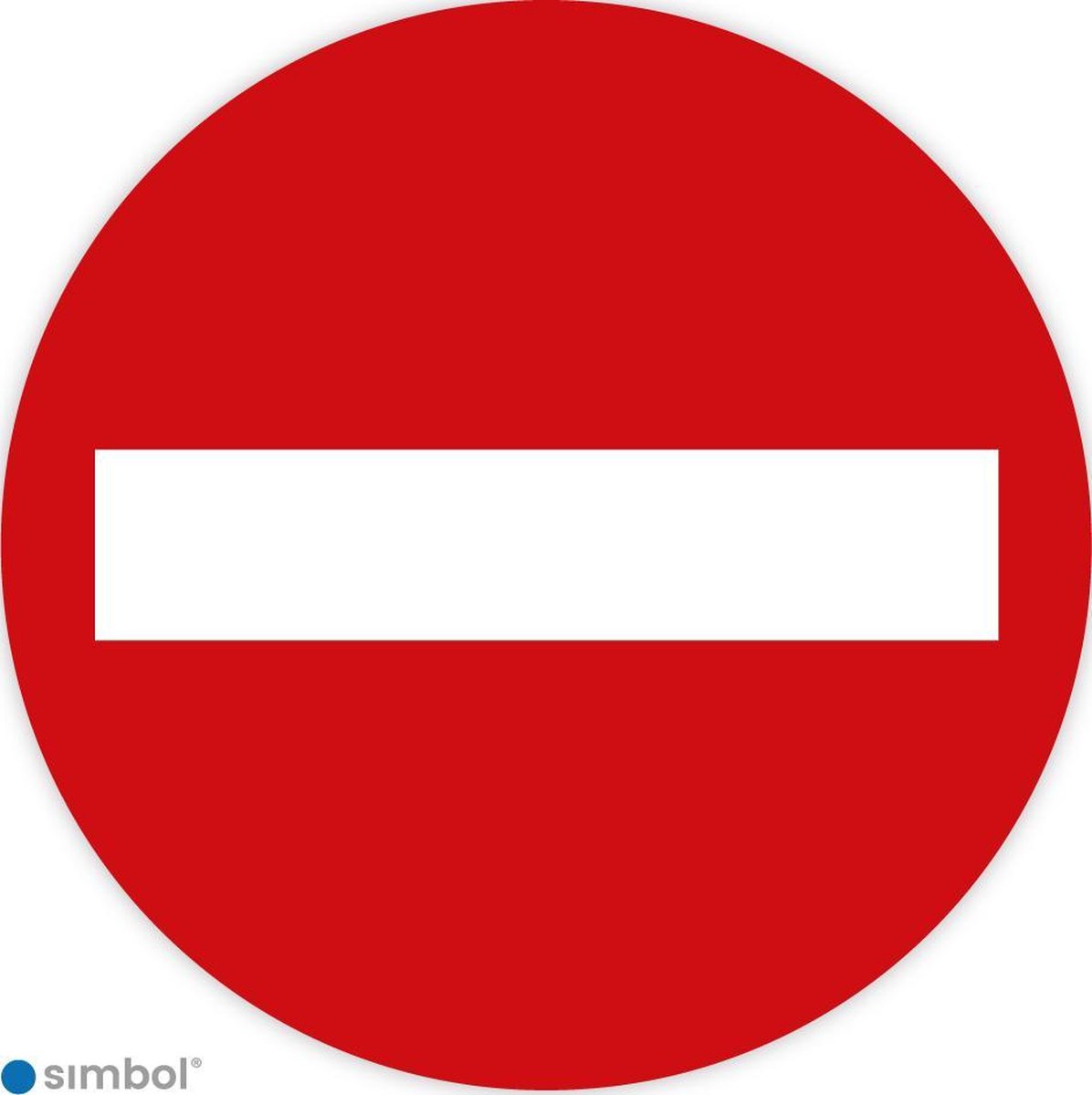 Simbol - Vloerstickers Verboden Toegang - Geen Toegang - COVID-19 Vloerstickers - Houd Afstand Stickers - Anti-Slip - Formaat ø 30 cm.