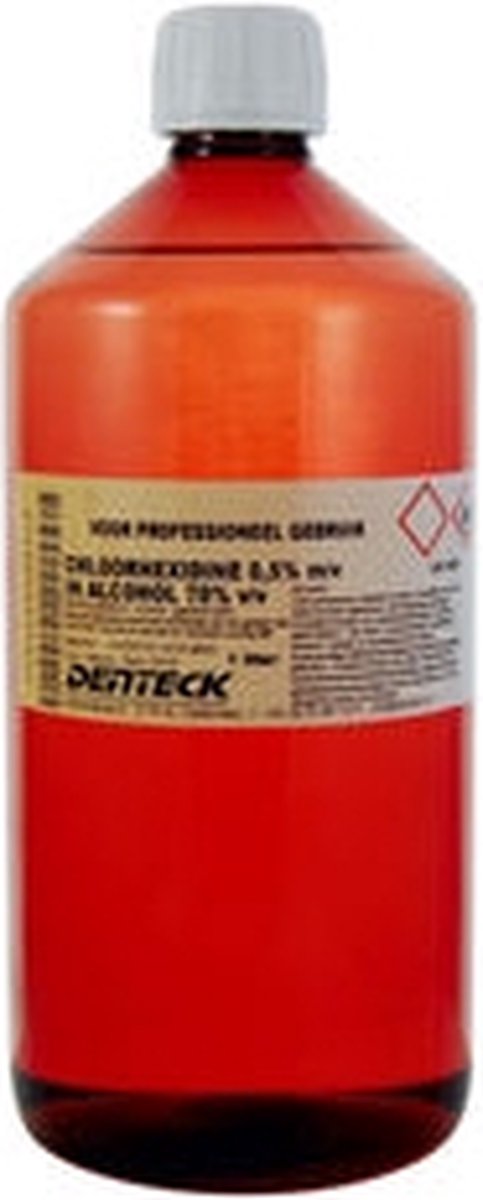 Goedkoopste Chloorhexidine 0,5 in alcohol 70 1ltr Orphi Farma - Transparant - Vloeistof - Desinfecteren van kleine huidoppervlak - 0,5 in alcohol 70