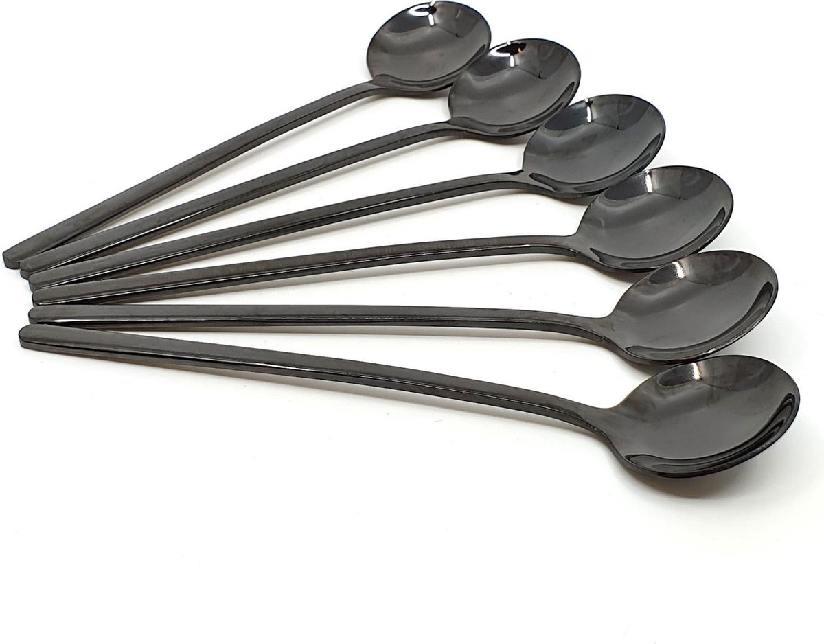 Trendfield 6 Theelepels Zwarte Koffielepels Lepels voor Koffie & Thee bol Trendfield 6 Theelepels Zwarte Koffielepels Lepels voor Koffie & Thee bol