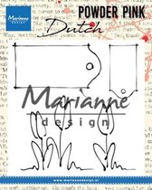 Marianne D Clear stamp P. Pink - Tulpen & labels PP2801 83x85 mm