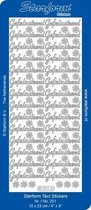 Starform Stickers Text NL: Hartelijk Gefeliciteerd 2 (10 PC) - Silver - 0201.002 - 10X23CM