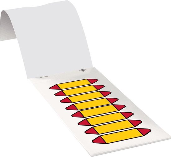 Stickerkaart: kabelmark. 6,5x38mm | 36pcs | Wit Letter A, 35-33612