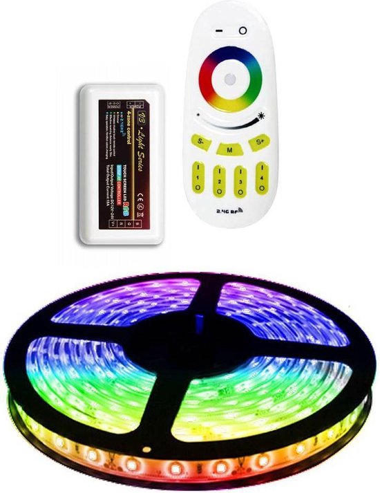 residu Intrekking Gangster LED Strip Set RGB Kleur - 60 LED/meter - 5050 SMD LED 5 meter 300 LED |  bol.com