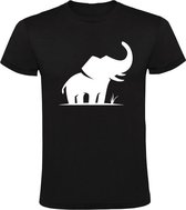 Olifant Heren t-shirt | dier | dierendag | Afrika | Safari | grappig | cadeau | Zwart