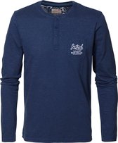 Petrol Industries - Heren Henley longsleeve - Blauw - Maat S