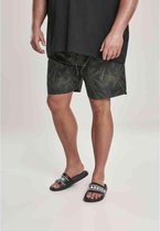 Urban Classics Zwemshorts -M- Palm Zwart/Groen