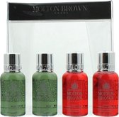 Molton Brown 4 Piece Gift Set: 2 X Festive Frankincense & Allspice Hand Wash 30ml - 2 X Fabled Juniper Berries & Lapp Pine Body Wash 30ml