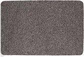 Anti slip deurmat/schoonloopmat pvc grijs 60 x 40 cm voor binnen - Droogloopmatten - Extra absorberend