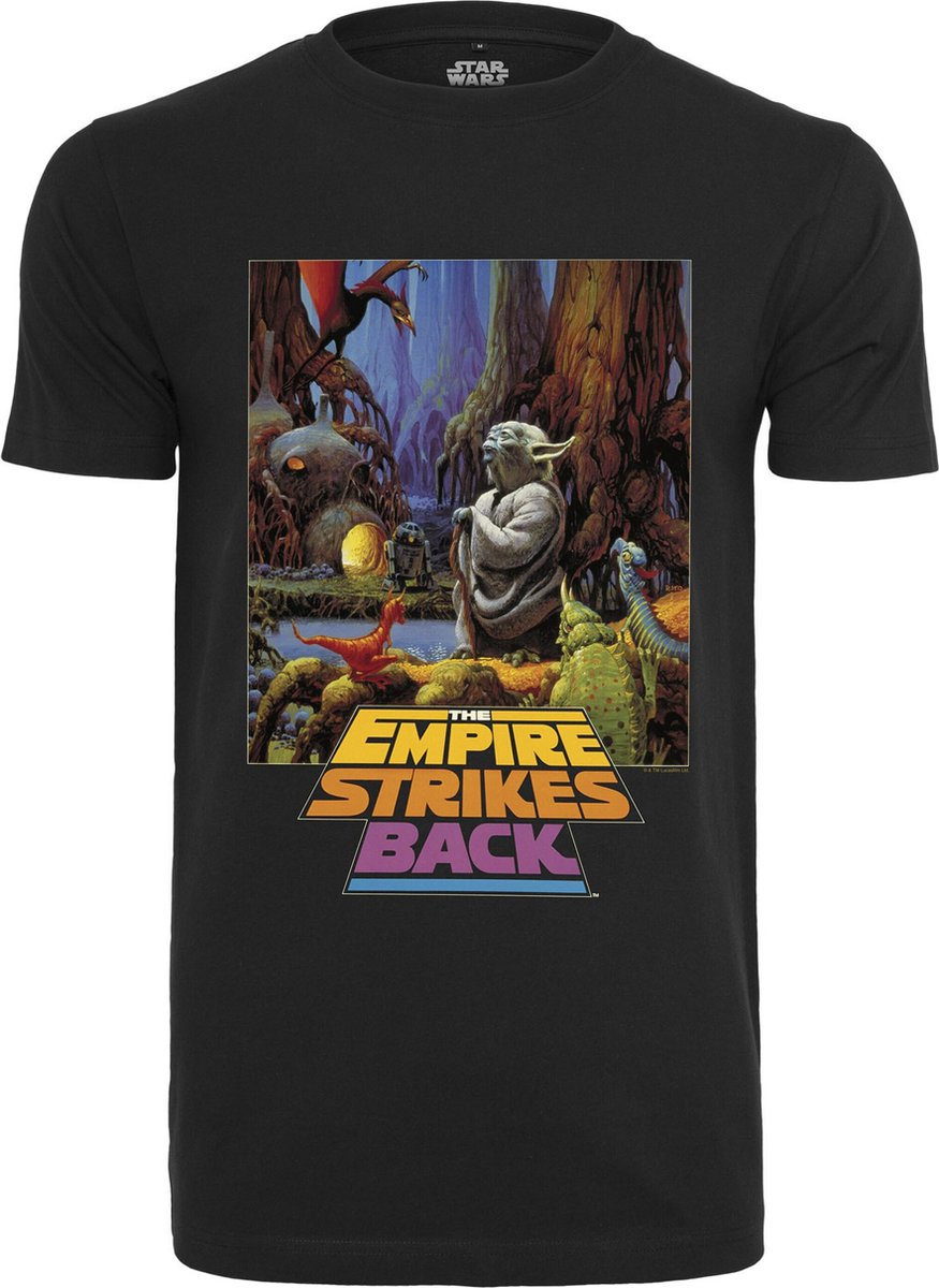 Merchcode Star Wars Star Wars Yoda Poster Heren T-shirt 2XL Zwart
