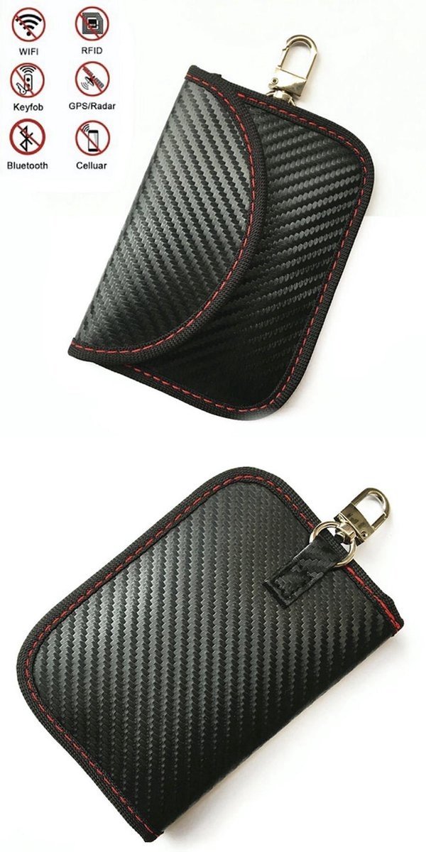 Autosleutel RFID antidiefstal | Keyless entry Beschermhoes | Antidiefstal | Carbon - Horizontaal 2024 Model