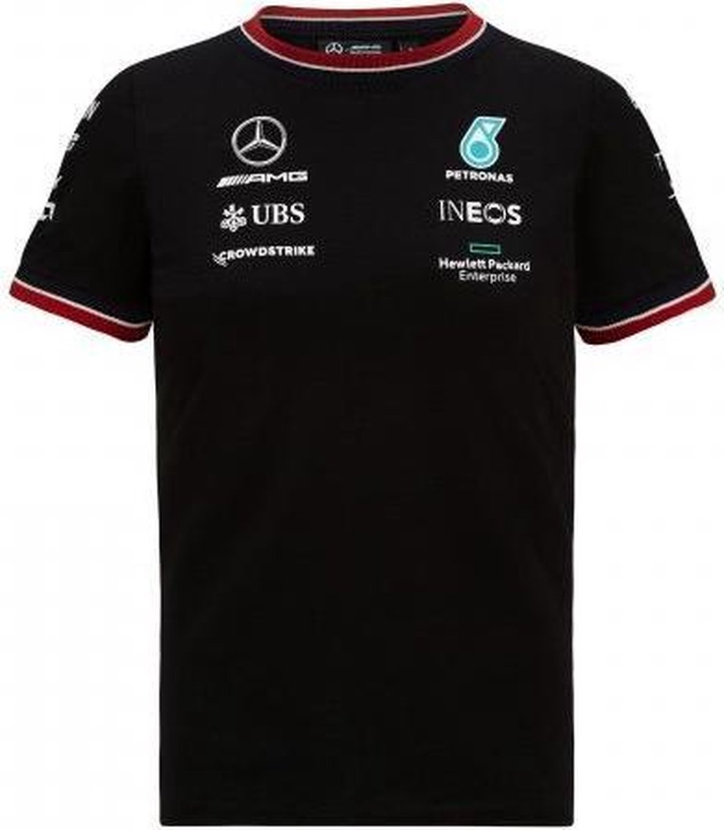 Mercedes GP Team Mens Driver T-shirt Black-5 L