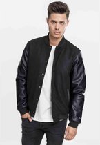 Urban Classics College jacket -XS- Oldschool Zwart/Zwart