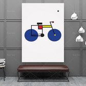 Bauhaus Bike Poster - 21x30cm Canvas - Multi-color