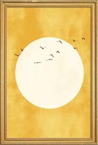 JUNIQE - Poster met houten lijst Eternal Sunshine -30x45 /Geel & Wit