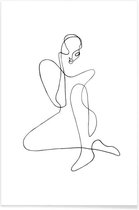 JUNIQE - Poster Harmony -13x18 /Wit & Zwart