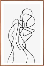 JUNIQE - Poster met kunststof lijst Figuratone -40x60 /Wit & Zwart