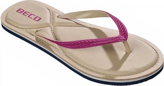 Beco Teenslippers Dames Eva Beige/roze Maat 36