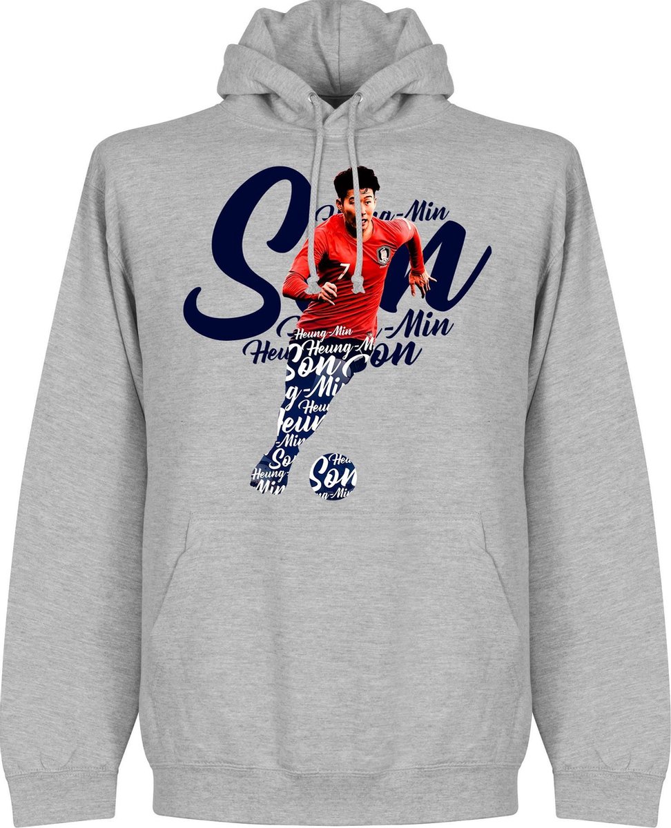 Son Zuid Korea Script Hoodie - Grijs - XL