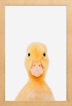 JUNIQE - Poster in houten lijst Duckling -30x45 /Geel