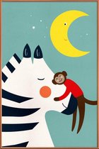 JUNIQE - Poster met kunststof lijst Goodnight Hug -30x45 /Kleurrijk