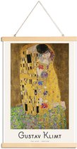 JUNIQE - Posterhanger Klimt - The Kiss -60x90 /Geel