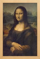 JUNIQE - Poster in houten lijst Da Vinci – Mona Lisa -30x45 /Bruin &