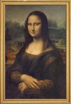 JUNIQE - Poster in houten lijst Da Vinci – Mona Lisa -30x45 /Bruin &