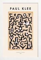 JUNIQE - Poster met houten lijst Klee - Comedians' Handbill -13x18