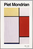 JUNIQE - Poster met kunststof lijst Mondrian - Composition -60x90