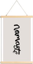 JUNIQE - Posterhanger Namaste -30x45 /Ivoor & Zwart