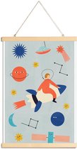 JUNIQE - Posterhanger Friends in Space -30x45 /Kleurrijk