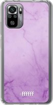 6F hoesje - geschikt voor Xiaomi Redmi Note 10S -  Transparant TPU Case - Lilac Marble #ffffff